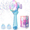 Britik Bubble Wands For Kids Age 4-8: Windmill Light Up Automatic Bubble Machine Rechargeable With 2 Bubble Solution Outdoor Par