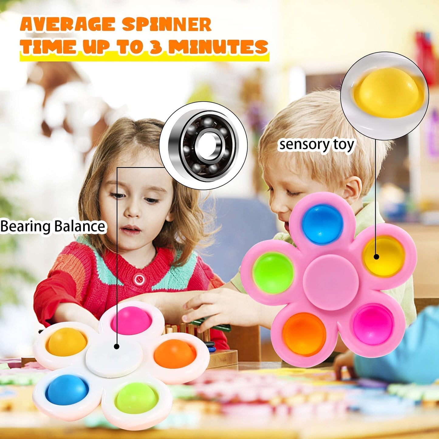 Scione 10 Pack Party Favors For Kids 4 8 12, Fidget Spinners Birthday Return Gift, Christmas Goodie Bags Stuffer Fillers For Classroom Treasure Box Prize Boys Girls