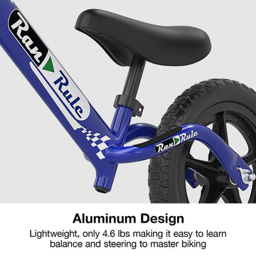 Royalbaby Kids Balance Bike Ultralight Durable Aluminum Alloy Frame 12 Inch Eva Wheel For Toddlers Age 2~5 Years