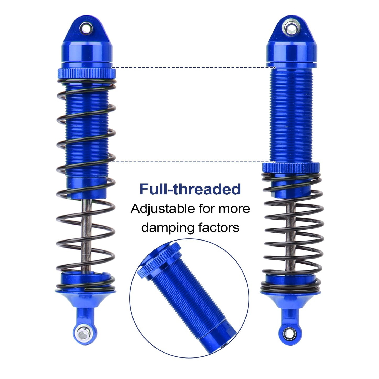 HobbyPark Aluminum Shocks for Arrma 1/10 Granite 4x4 Bigrock Senton Typhon 3s 6s Blx Shock Absorber Assembled Front & Rear, Repl