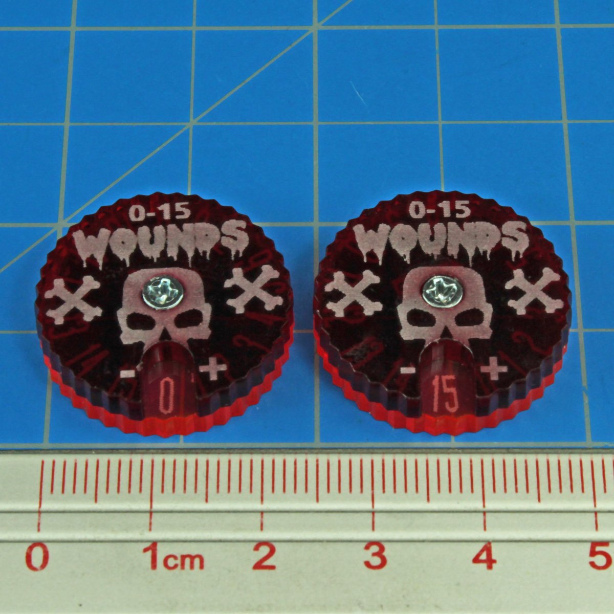 Litko Wound Dials | Health Tracker | Life Counter | Tabletop Games | Collectible Card Games | Living Card Games | Role Playing Games | Lcg | Rpg | (Numbered 0-15 (Two Dials))
