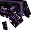 Tudomro 1 Pcs Happy Birthday Tablecloths Happy Birthday Decorations Plastic Table Cover Rectangular Cloths For Women Men Baby Sh