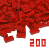 Unirolic Classic Building Bricks, 200 Piece 2X4 Building Blocks Stem Creative Building Toys Compatible With All Major Brands, Moc Building Bricks Diy Play Set For Kids Age 6+ (Red)