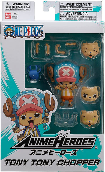Bandai Anime Heroes One Piece Figures Tony Tony Chopper Action Figure | 17Cm Articulated Chopper Anime Figure With Swappable Arms Faces And Backpack One Piece Action Figures Pirate Toys Range