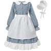 Fccam Prairie Dresses For Girls Pioneer Costume 19Th Century Long Sleeves Colonial Dress Blue Xxl Age Over 4 Years Old