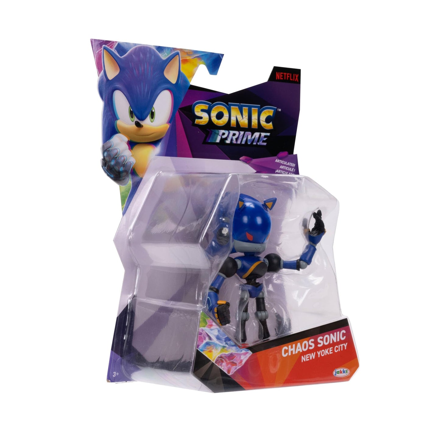 Sonic Prime 5-inch Chaos Sonic - Chaos Council Action Figure 13 Points of Articulations. Ages 3+ (Officially Licensed by Sega an