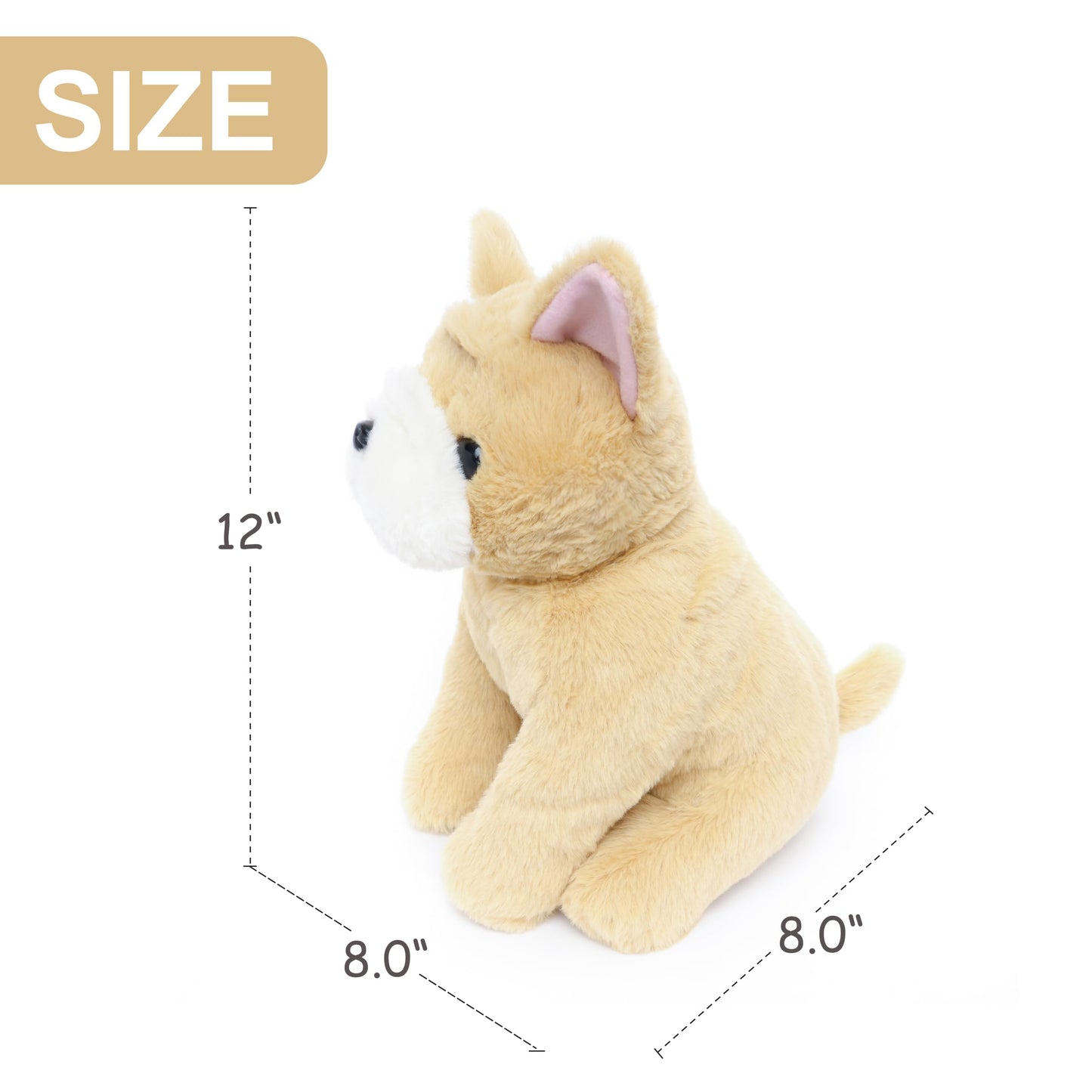 Weigedu French Bulldog Stuffed Animals Plush Toys Puppy Dog For Kids, Boys, And Girls - 12 Inches