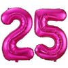 Hot Pink 25 Balloon Numbers,40 Inch 25 Or 52 Birthday Balloon Foil Mylar Number 25 Balloon Large Dark Pink Number Balloons For Birthday Party Anniversary Festival Decorations