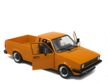 1982 Volkswagen Caddy MKI Pickup Truck Custom Orange 1/18 Diecast Model Car by Solido