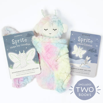 Slumberkins Rainbow Sprite Snuggler & 2 Board Books Complete Set Bundle | Supports Grief & Loss, Acceptance & Resilience | Social Emotional Tools (Rainbow Sprite Snuggler Plush + 2 Board Books)