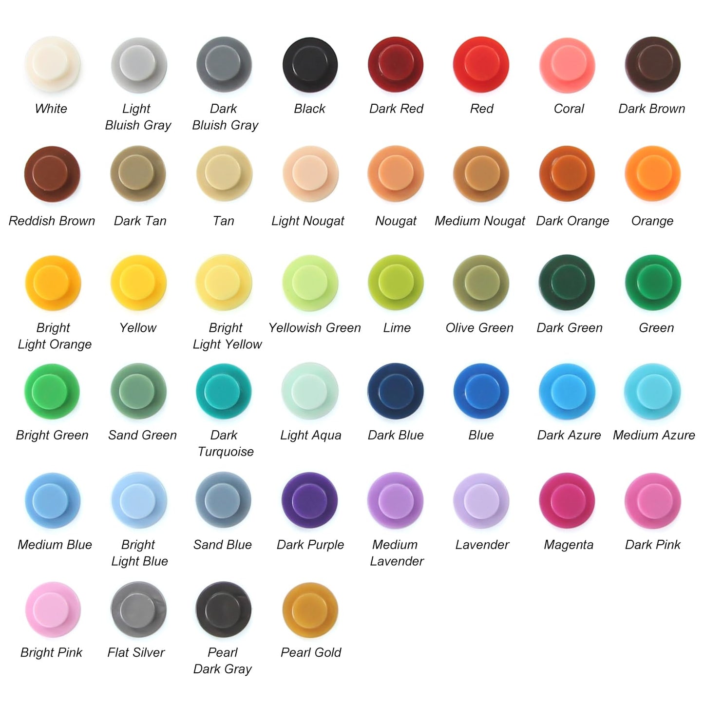 Feleph 2200Pcs Multicolored Round Plates 1X1 Building Blocks Moc 44 Colors Transparent Pieces Bricks Dots Bulk Studs Accessories