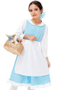 Girl'S Belle Halloween Dress Blue Princess Outfits Beauty Masquerade Party Maid Dresses 9-0 Years