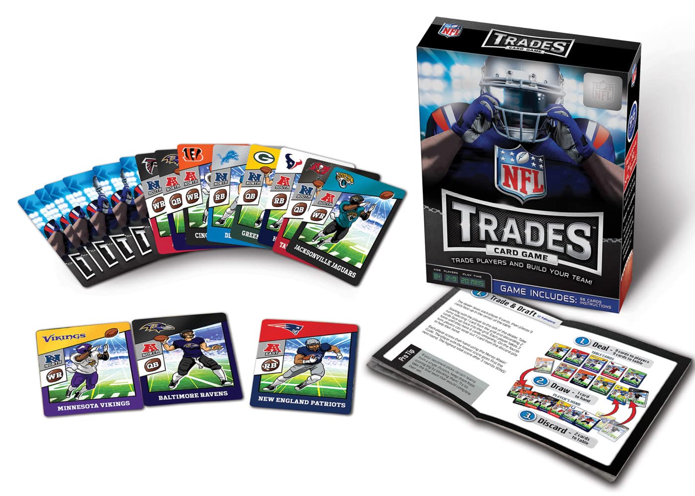 MasterPieces NFL Trade$ Card Game - Officially Licensed Family Game for Kids & Adults - Multicolor