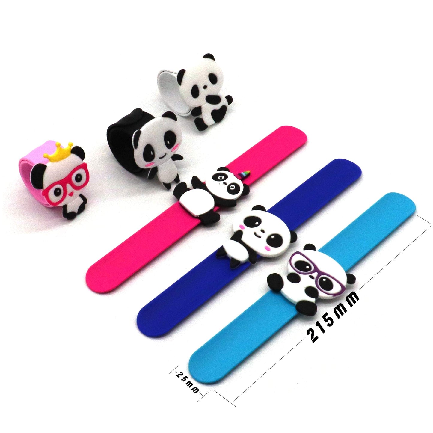 PAITUEND Panda Slap Bracelets for Kids Party Favors-Panda Theme Birthday Decorations(6pack) for Boys&Girls Panda Theme Party Sup