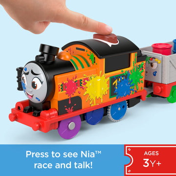 Thomas & Friends Motorized Toy Train Talking Nia Battery-Powered Engine With Character Phrases & Sounds For Ages 3+ Years