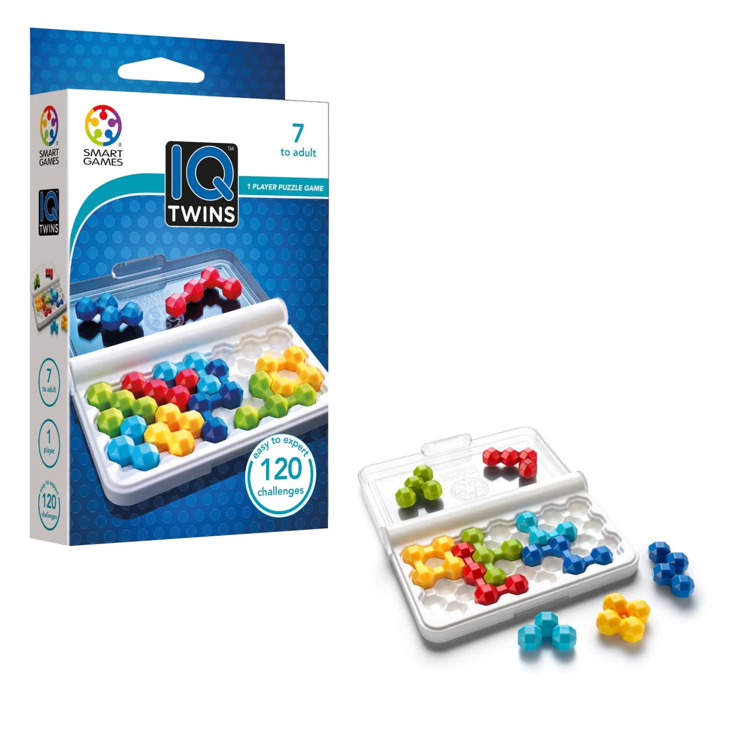 Smartgames Iq Twins Travel Game With 120 Challenges For Ages 7 - Adult