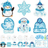 Feifeiya 24 Set Winter Suncatchers Crafts DIY Window Tissue Paper Suncatchers Winter Craft Make Your Own Hanging Ornaments for C