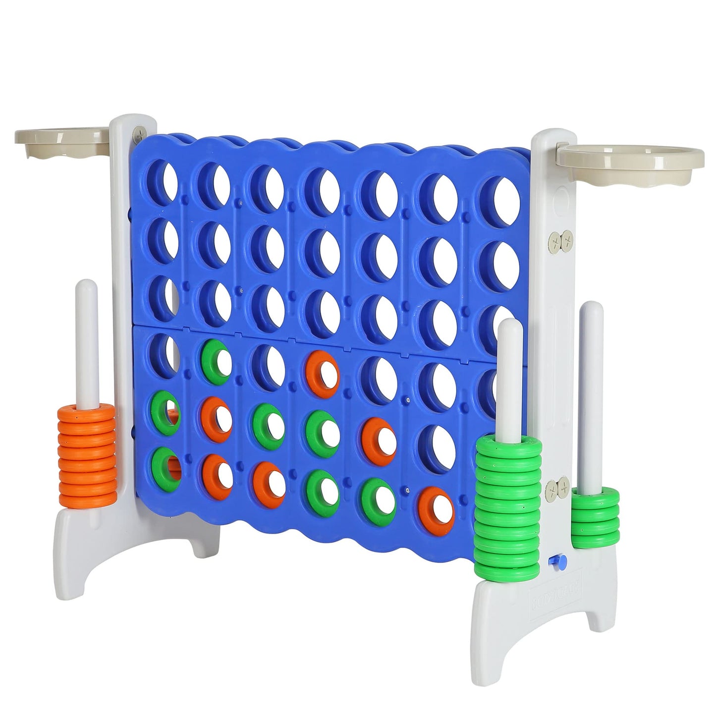 Sdadi Giant 33 Inch 4-In-A-Row Hoop Connect Strategy Game And Basketball Indoor/Outdoor Family Fun Board For Toddlers, Kids, Adu