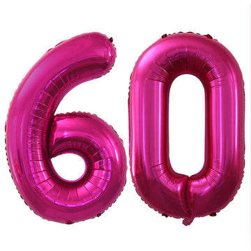 Goer Number 60 Balloons For 60Th Birthday Party Decorations,42 Inch Jumbo Foil Helium Balloons For 60Th Anniversary (Bright Peach)