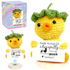 homyfort Positive Crochet Duck, for Mom, Emotional Support Animal for Friends, Birthday Gift for Boyfriend Girlfriend Wife Husba
