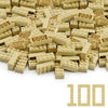 Feleph 100Pcs 2X4 Bricks Tan Parts Pieces Classic Building Kit Creative Set Basic Blocks Toy Accessories Compatible With 3001 Major Brands