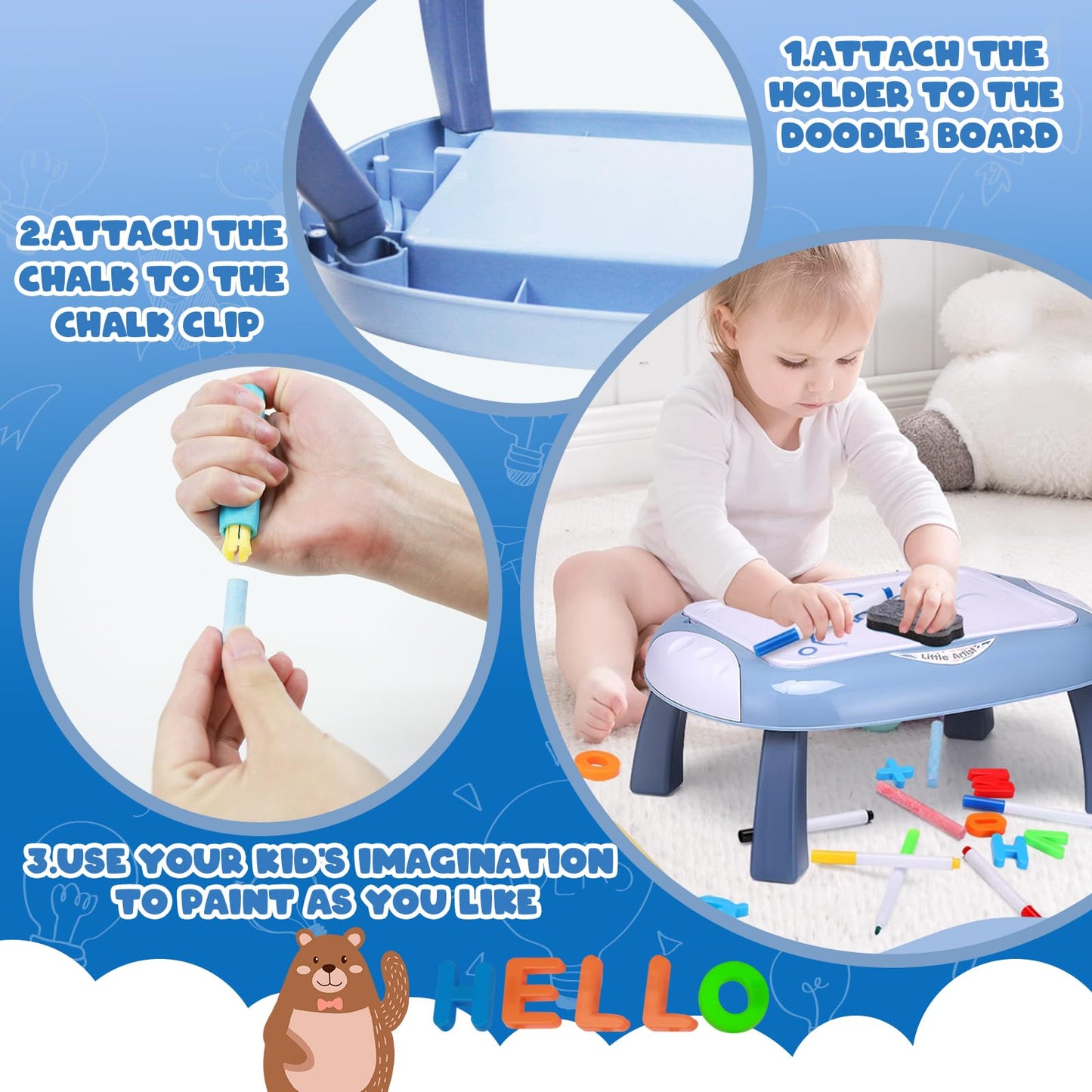 Cokzer Toys For 1-3 Year Old Boys, Toddler Boy Toys With Magnetic Letters And Numbers, Learning And Educational Toys For 1 2 3 Y