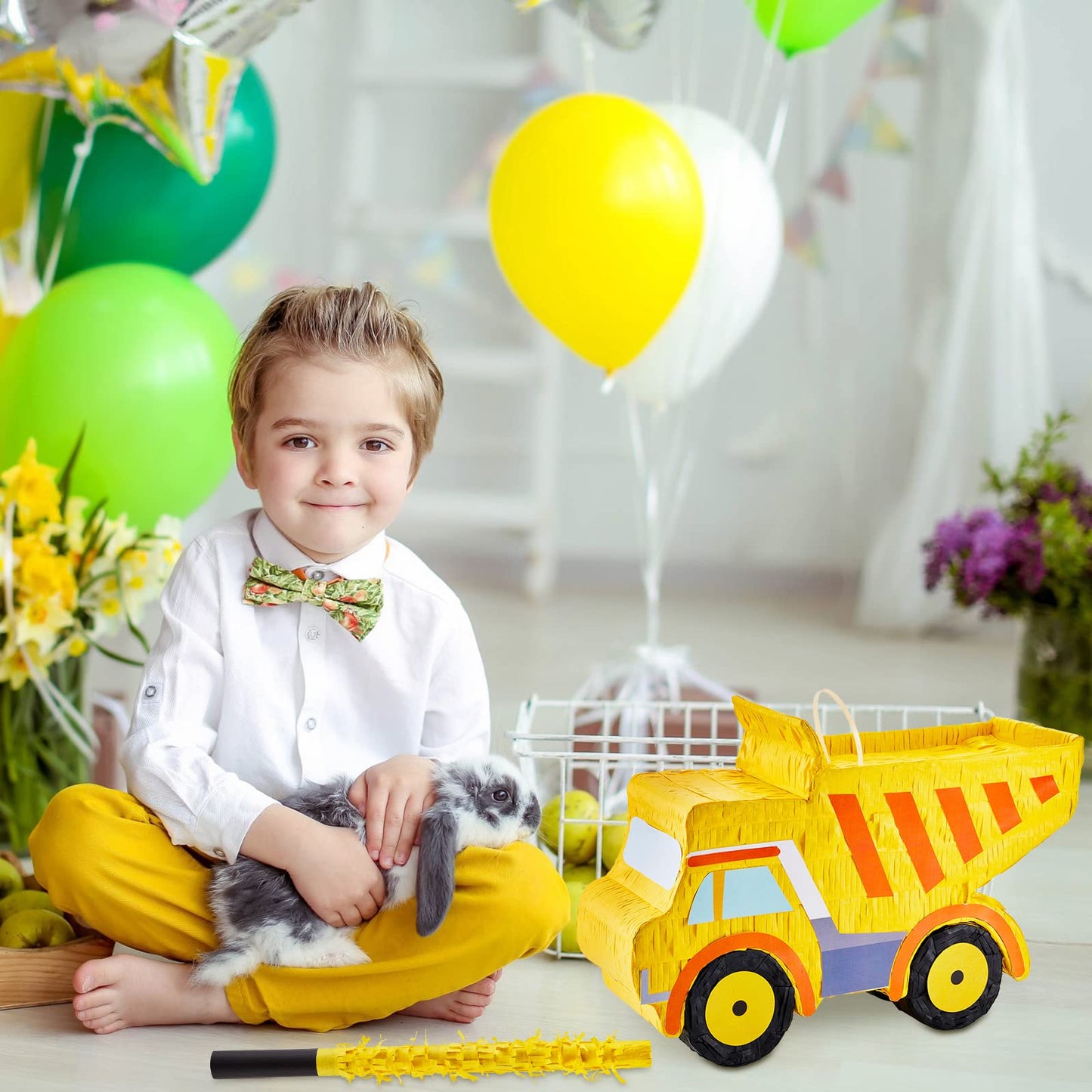 Lewtemi Piñata Party Decorations With Stick Blindfold And Confetti For Party Decorations Centerpiece, Photo Prop, Birthday, Funny Anniversary(Truck)