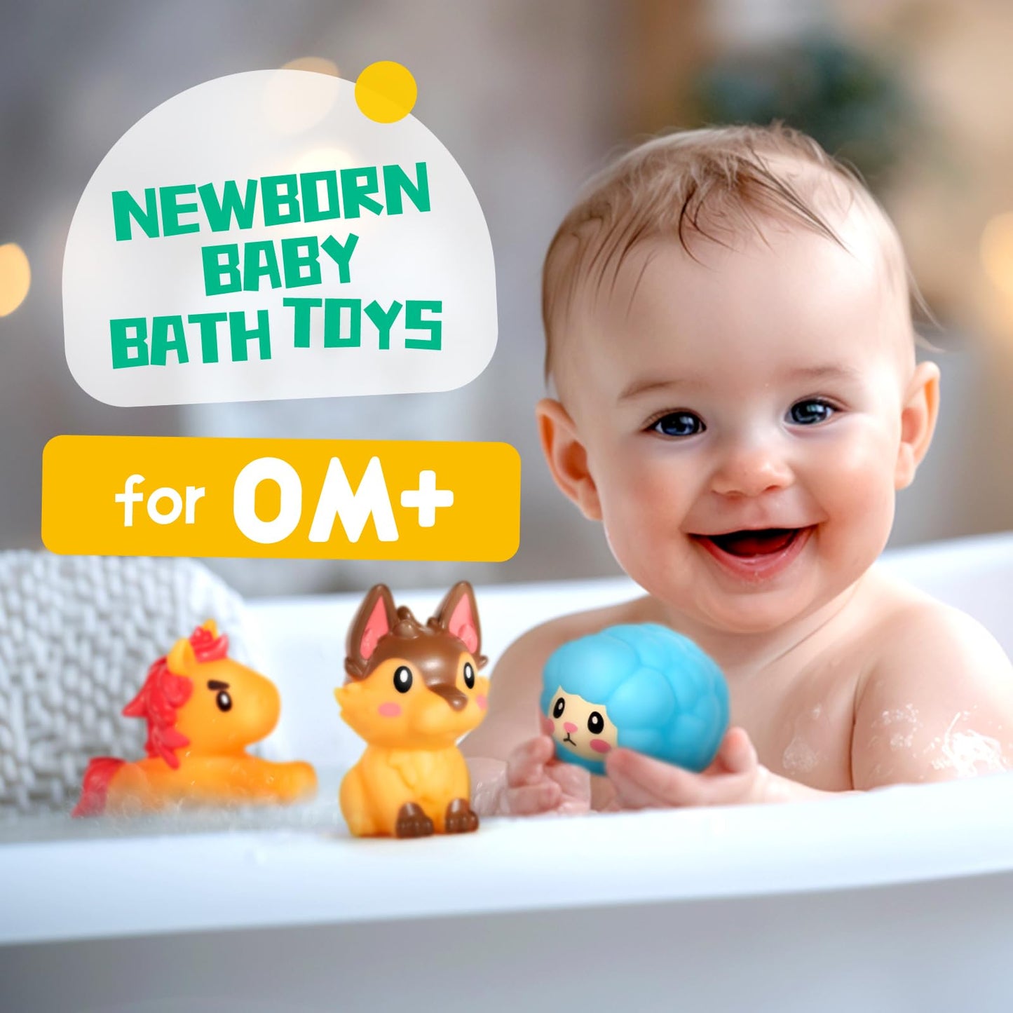 Hely Cancy Baby Bath Toys - No Hole Bath Toys For Kids, Bath Tub Shower Toys For Newborn Baby