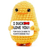 Lestp Funny Gifts Women Positive Duck Love Emotional Support Crochet Nuggets Pickle Plush Partner Cute Birthday Gift Gag Metal H
