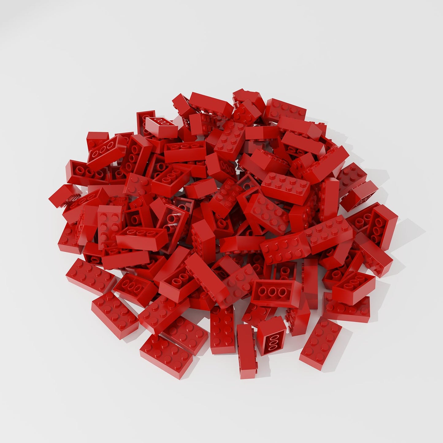TTEHGB TOY Classic Bulk Brick Block 2x4, 300 Piece Building Brick Bright Red, Compatible with Parts and Pieces 3001, Creative Pl