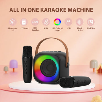 Jeefu Karaoke Machine For Kids, Toys For 3-12 Years Old Girls Gifts, Kids Karaoke Microphone Machine Toy, Best Fun Christmas Bir