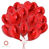 TONIFUL 30Pcs 18 Inch Red Heart Balloons Valentines Day Heart Shape Foil Mylar Balloons Decoration for Romantic Valentines Day