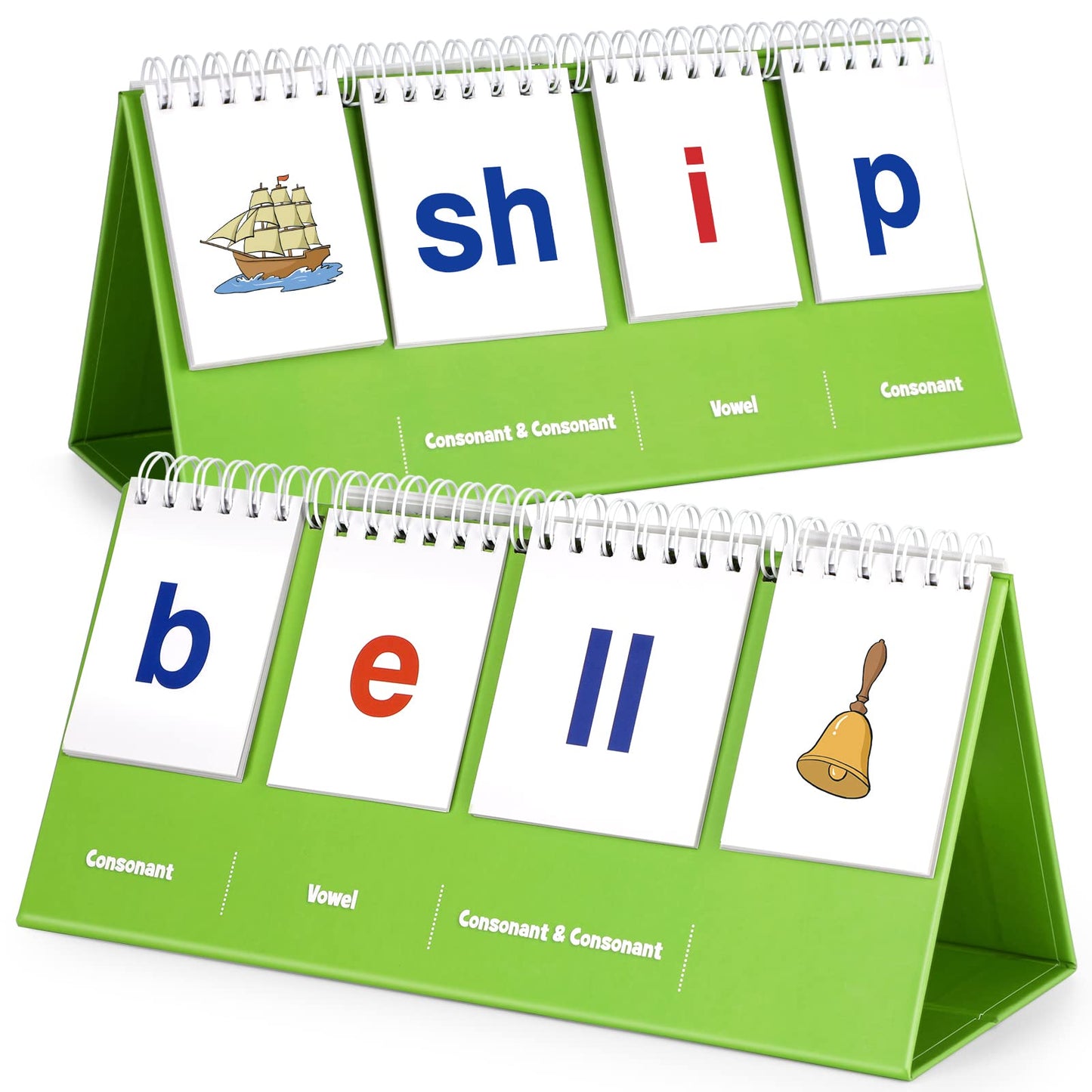 Aizweb Cvcc & Ccvc Word Builder,Phonics Games Flash Card For Preschool Kindergarten Classroom,Special Education Reading Manipulative Spelling Toy For Learning Activity Teacher School Supplies