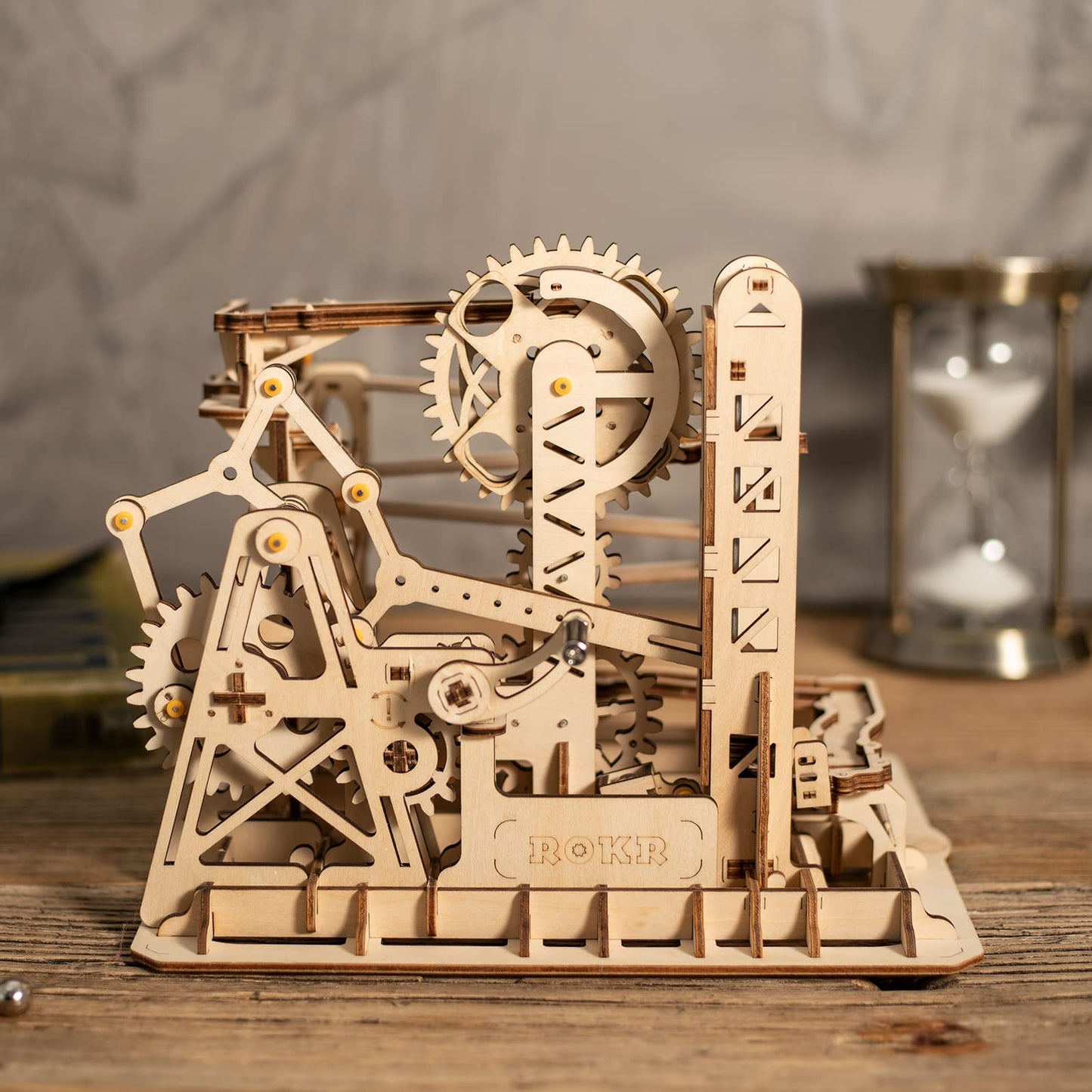Rokr Marble Run 3D Wooden Puzzles Model Building Kits For Adults - Educational Project Brain Teaser, Diy Crafts For Adults & Kid