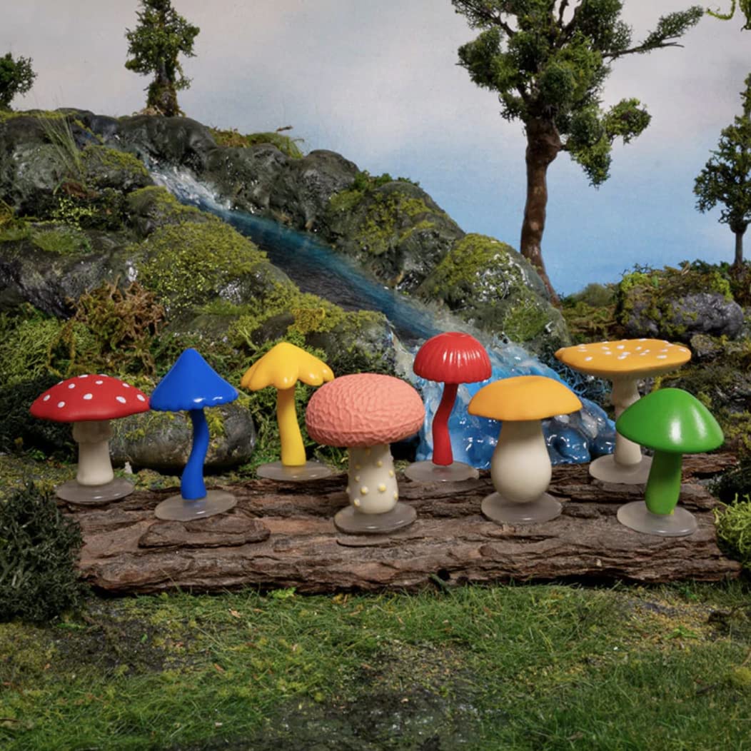 Accoutrements A Collection Of Set Of Eight Soft Vinyl Mini Magical Mushrooms