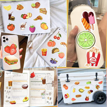 100Pcs Food And Fruit Stickers For Kids Realistic Food Fruit Stickers For Scrapbooking Cute Food And Vegetable Big Stickers For