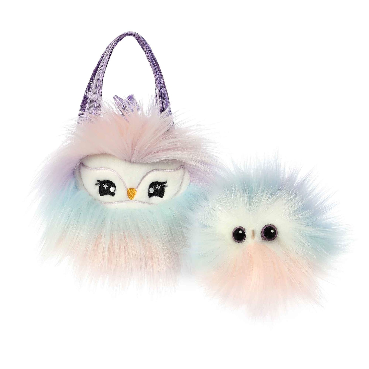 Aurora® Fashionable Fancy Pals™ Lilac Owl™ Stuffed Animal - On-The-Go Companions - Stylish Accessories - Multicolor 5.5 Inches