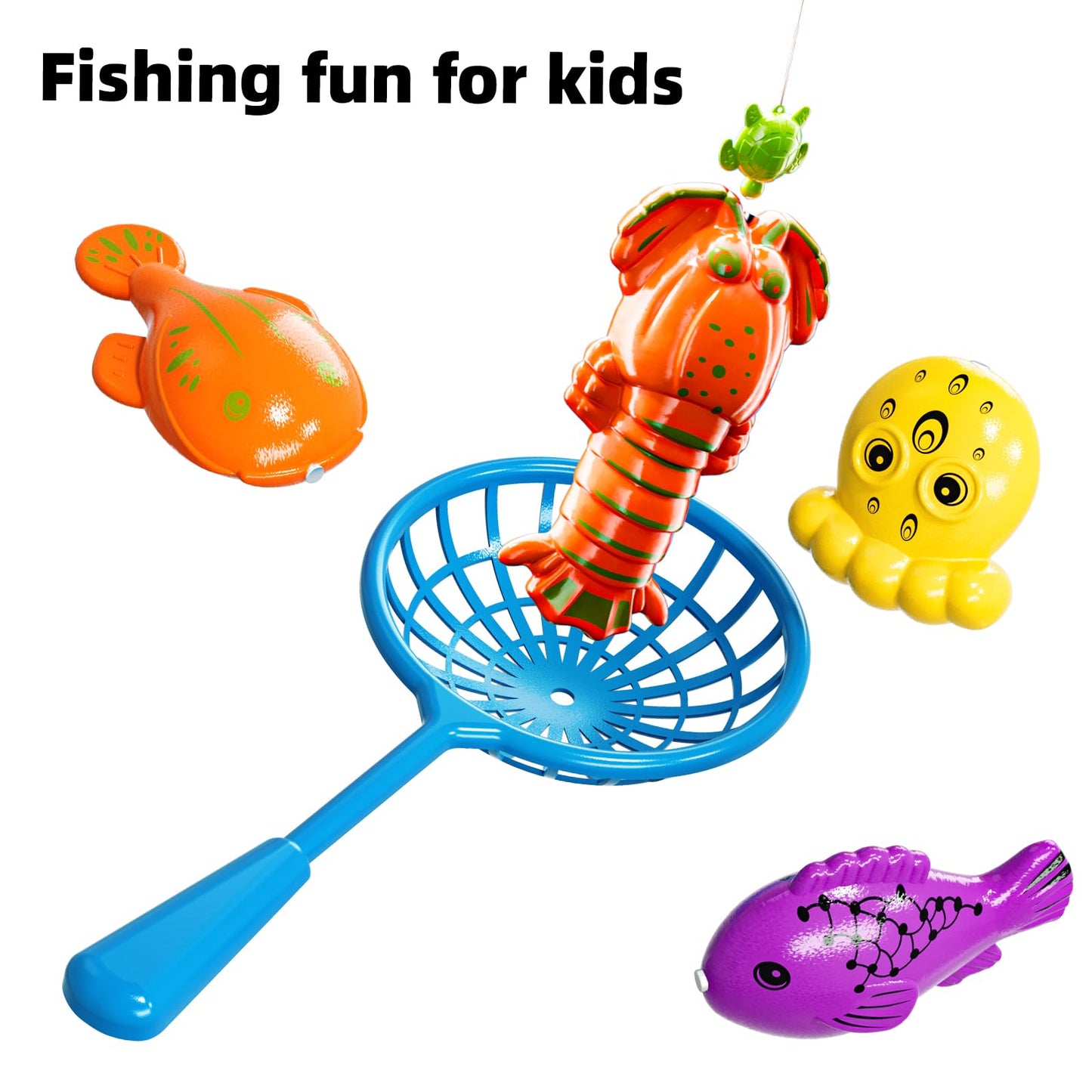 Temi Fishing Toy For Kids 3-8 Years Old, Bath Toy For Child, Magnetic Fishing Pole For Toddlers, Summer Water Toys For Boys And Girls, Outdoor And Indoor Toys, Gifts For Birthday And Holidays