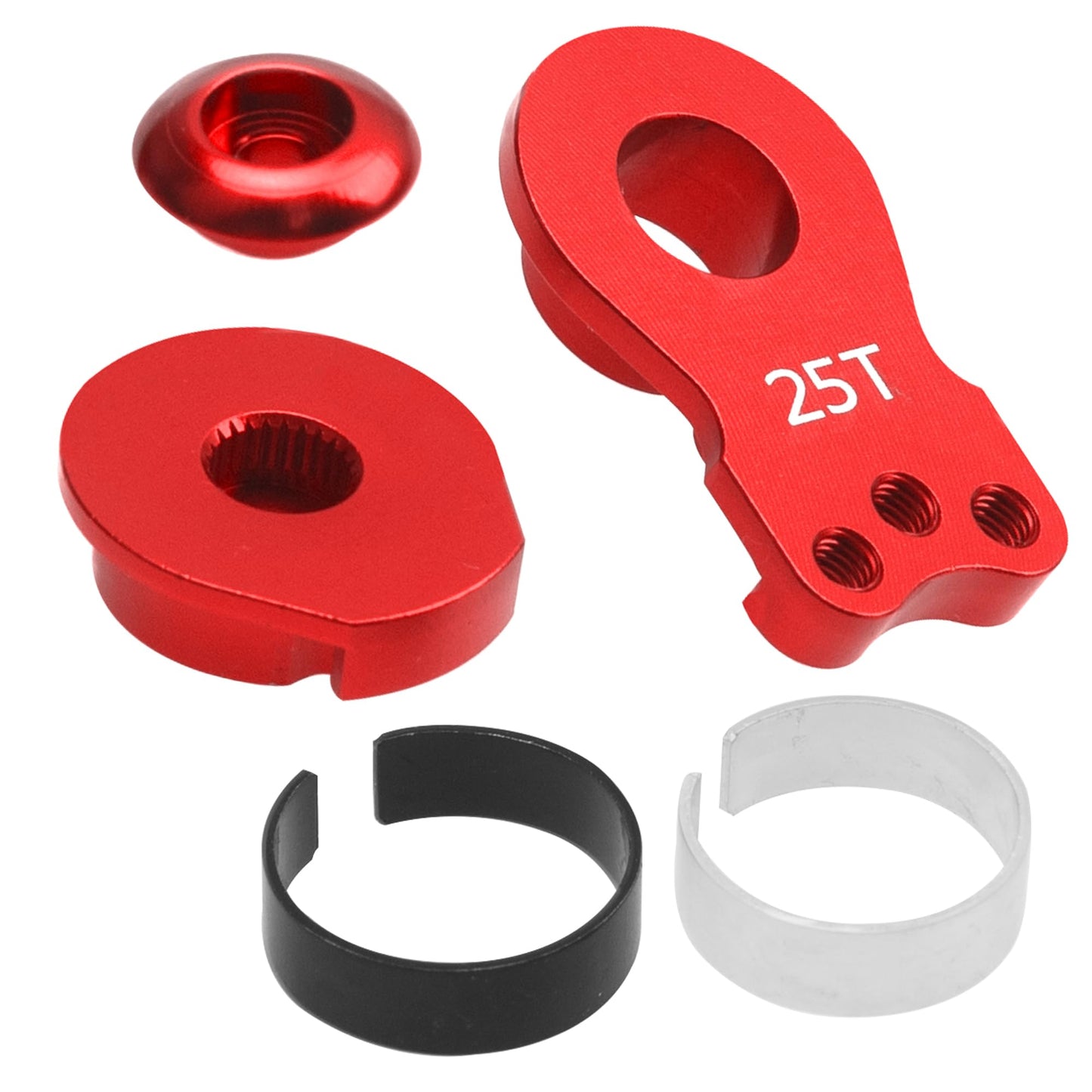 2Pcs Vgoohobby Aluminum RC 25T Servo Saver Adjustable Hi-Torque Servo Saver Compatible with Futaba Tamiya Servos 1/10 Traxxas TR