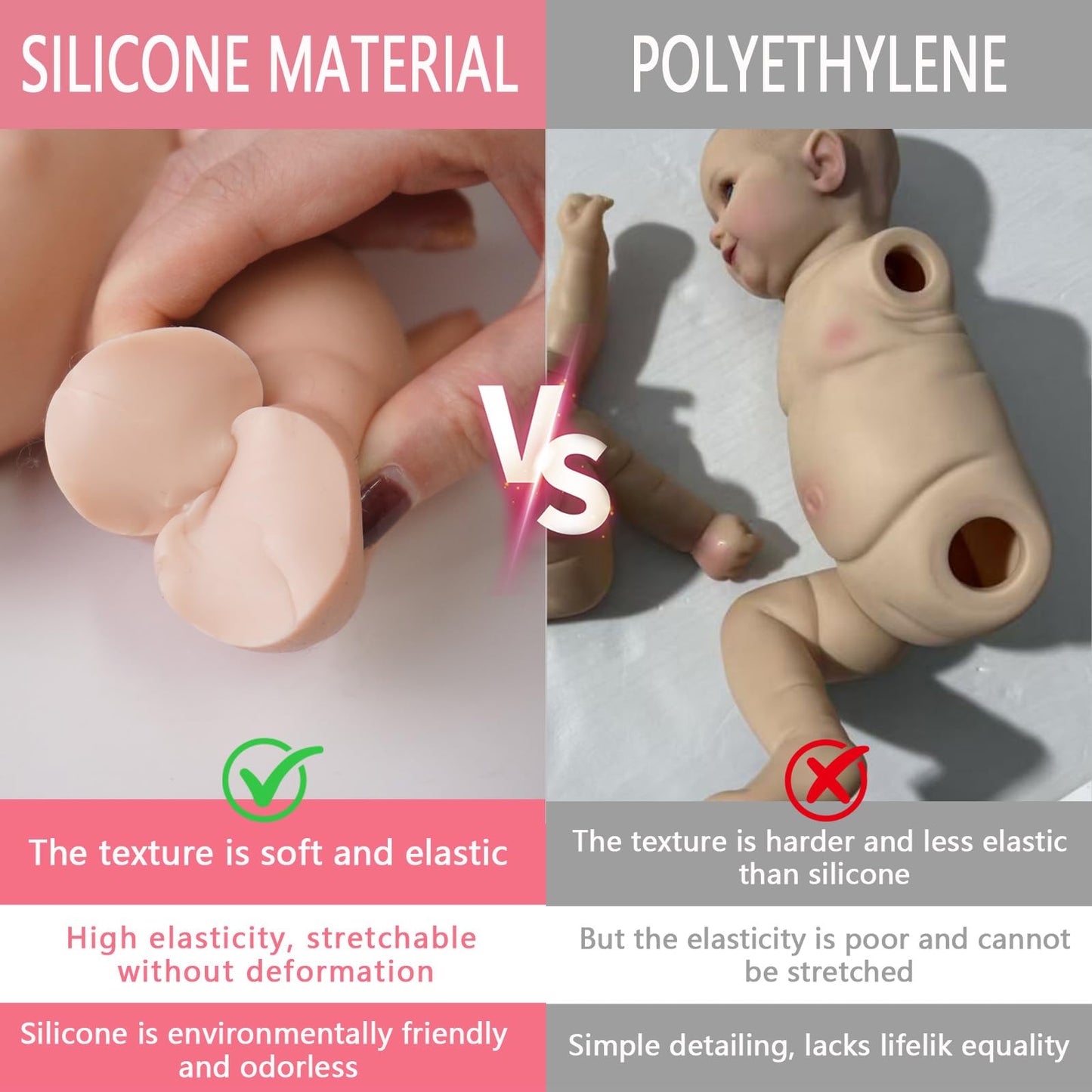 Kuiceo Silicone Reborn Baby Dolls-18 Inch Realistic Newborn Anatomically Correct Girl With Realistic Blood Vessels And Skin