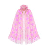 Hsctek Light Up Princess Cape, Pink Princess Dress Up Tulle Cape, Coloful Princess Outfit Costume Accessories Kids Toddlers Girls