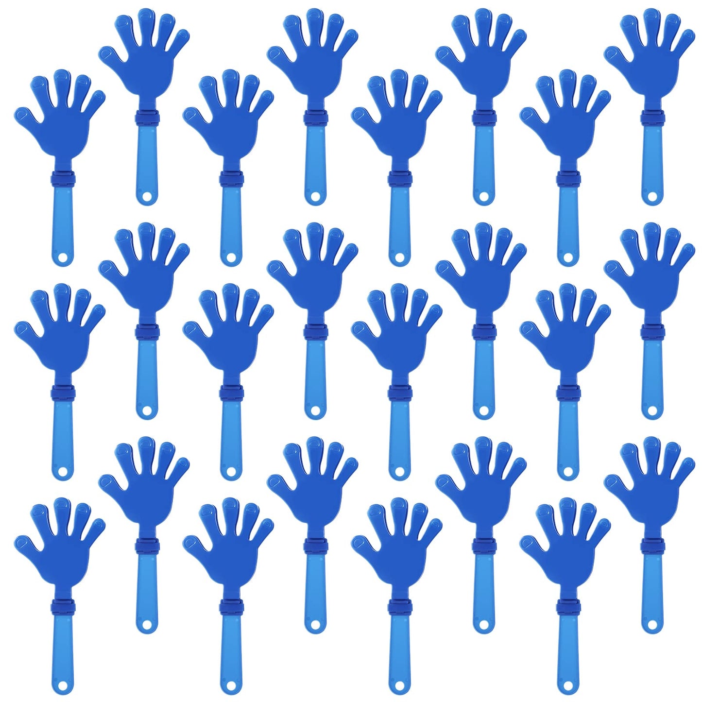Zcysrlqin 24 Pcs Royal Blue Hand Clappers 7.5 Inch Clappers Noisemakers Noise Makers Party Favors Plastic Clapper Sporting Event