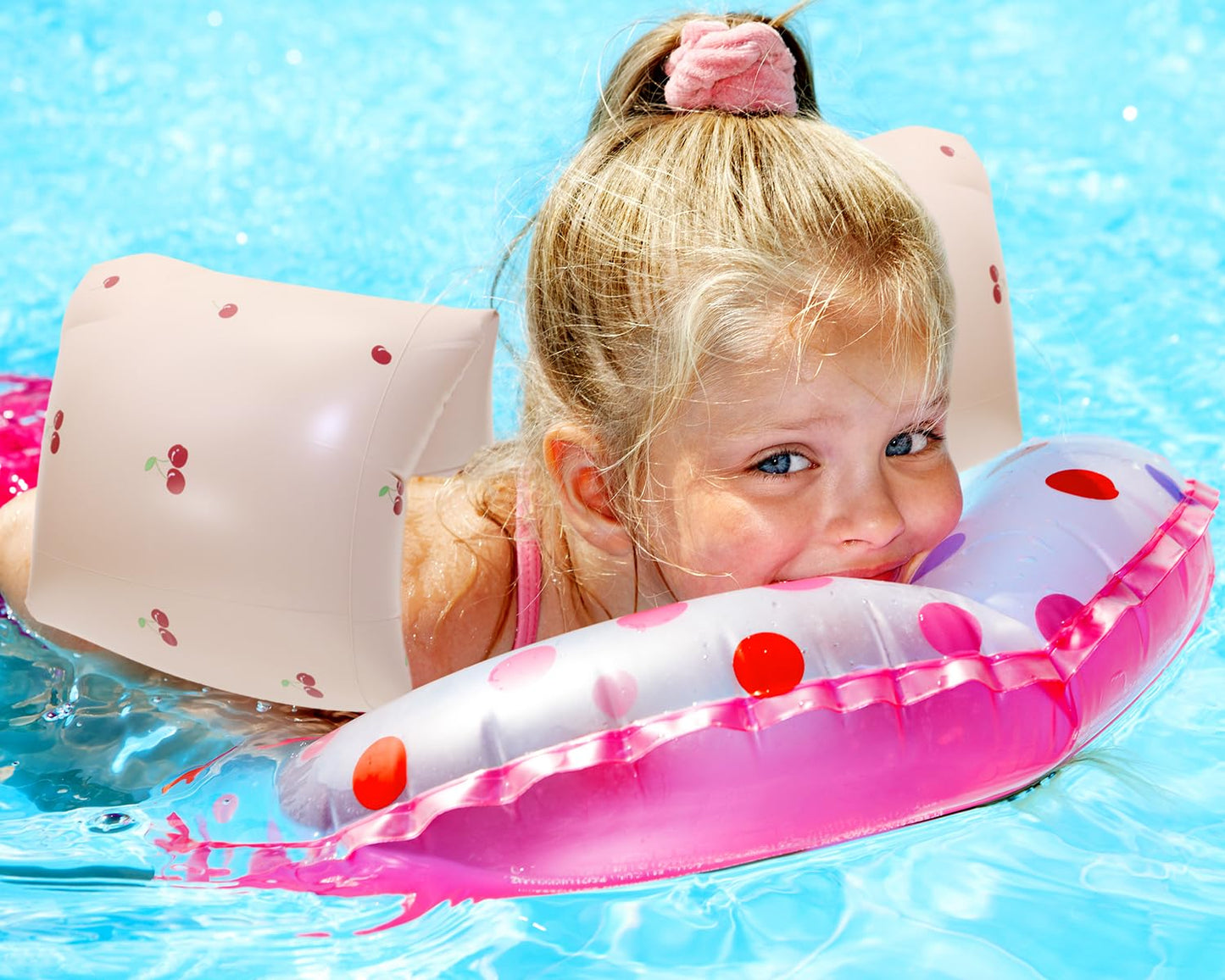 Penta Angel Swim Arm Floats 2Pcs PVC Inflatable Arm Band Flotation Sleeves Tubes Blow Up Water Rings for Women Men Summer Outdoo