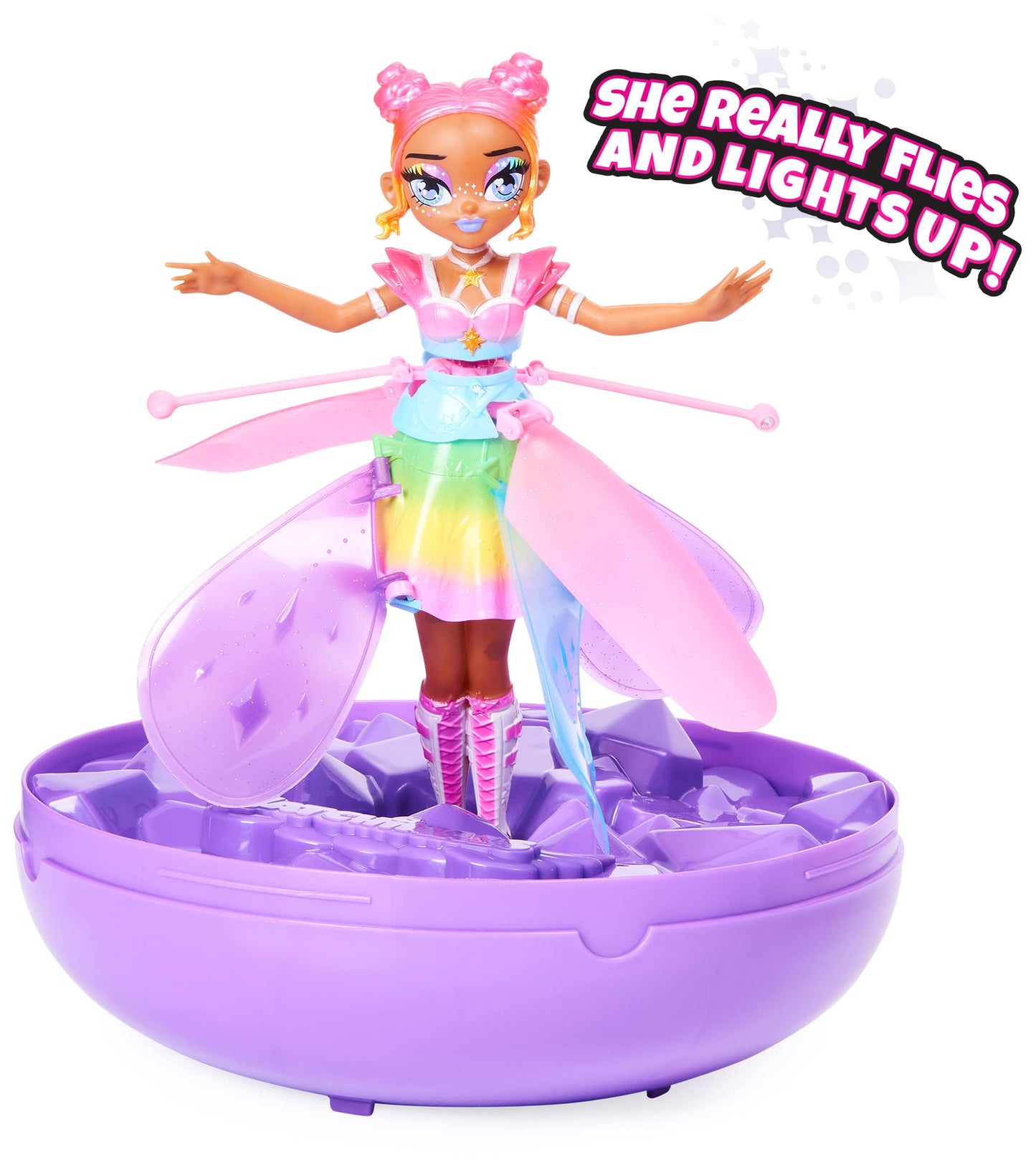 Hatchimals Pixies, Crystal Flyers Rainbow Glitter Idol Magical Flying Toy Doll With Lights, Girls Gifts, Kids Toys For Girls Ages 6 And Up