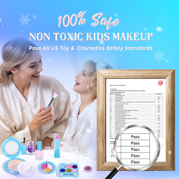 INNOCHEER Frozen Makeup Kit for Kids - Washable Princess Makeup Set, Perfect Birthday & Christmas Gift for Girls Ages 3-12