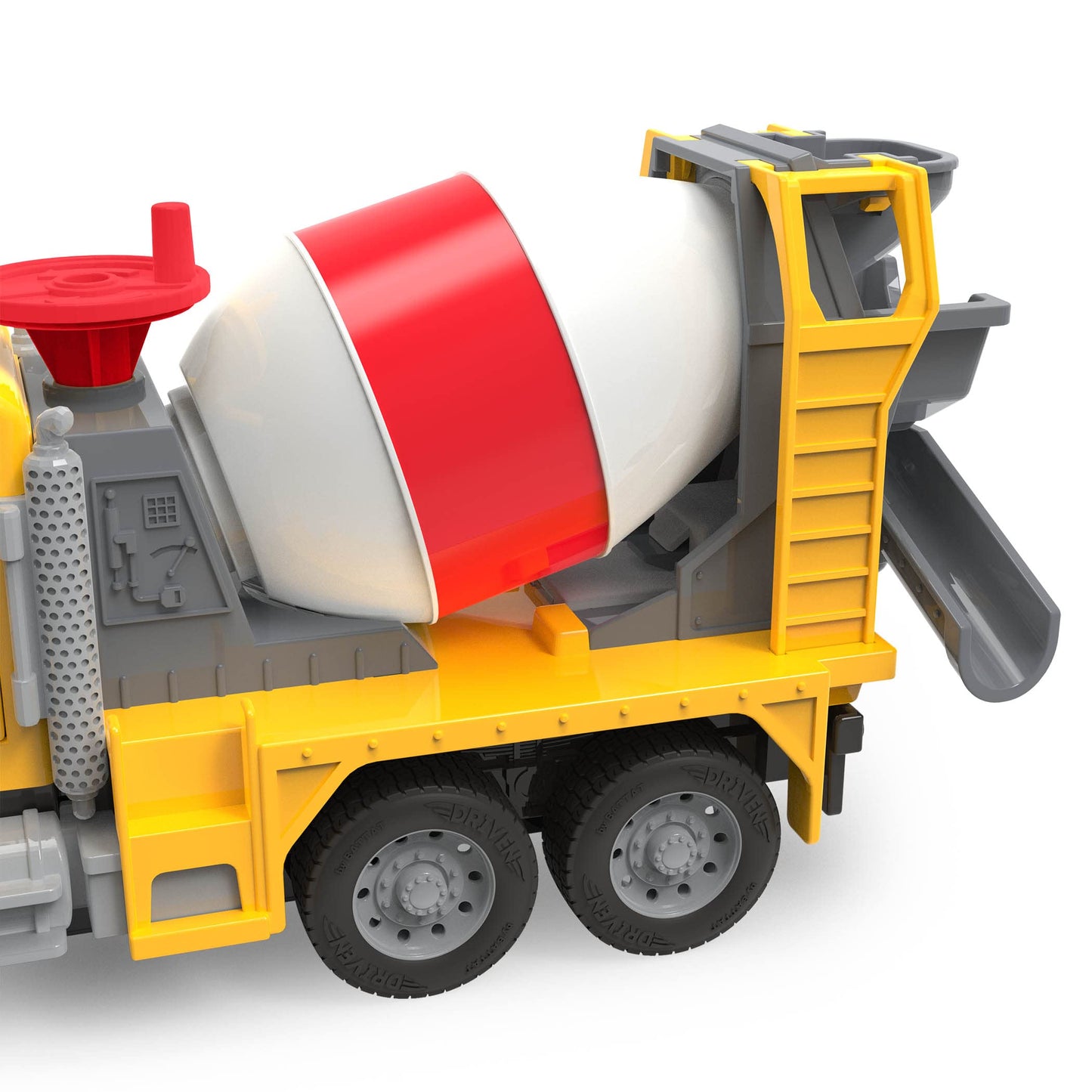 Driven by Battat - Toy Cement Mixer with Remote Control - Toy Construction Vehicle for Kids - Lights and Sounds - Movable Parts