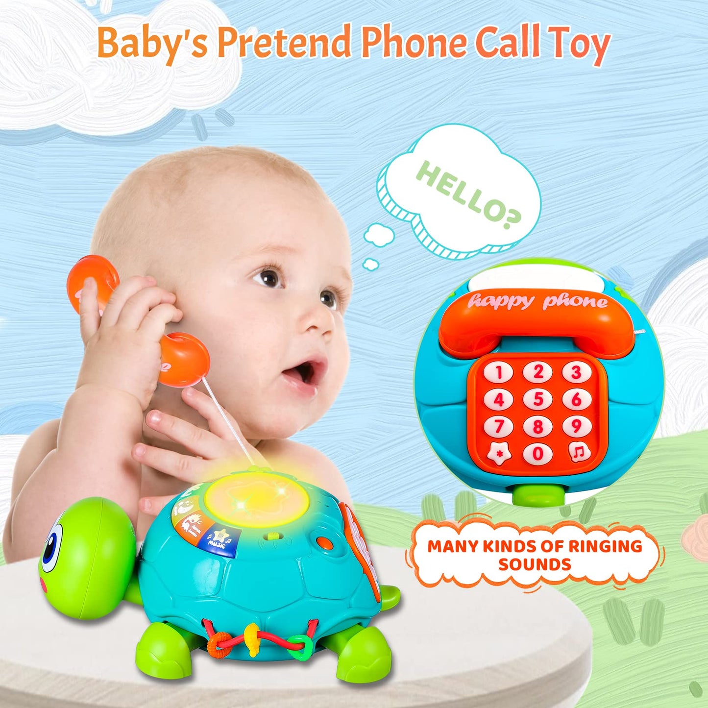 Baby Toys 6 To 12 Months Crawling Turtle Musical Infant Toys For 12 Months Old Light Up Tummy Time Toys Early Eduactional Learning Montessori Toys For 8 9 10 Month Baby Boy Girl Toddler