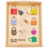 Mikneke Montessori Lock And Key Toy Set For Toddlers, Toy Keys Homeschool Preschool Learning Activities, Wooden Montessori Materials Learning & Education Toys For 3+ Year Old Kids