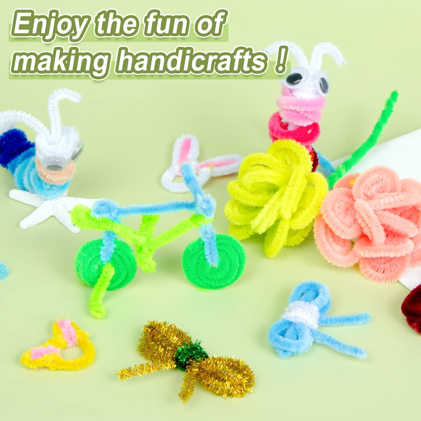 Acerich 600 Pcs Pipe Cleaners 30 Colors Chenille Stems DIY Art Craft Decorations (7 mm x 12 Inch)