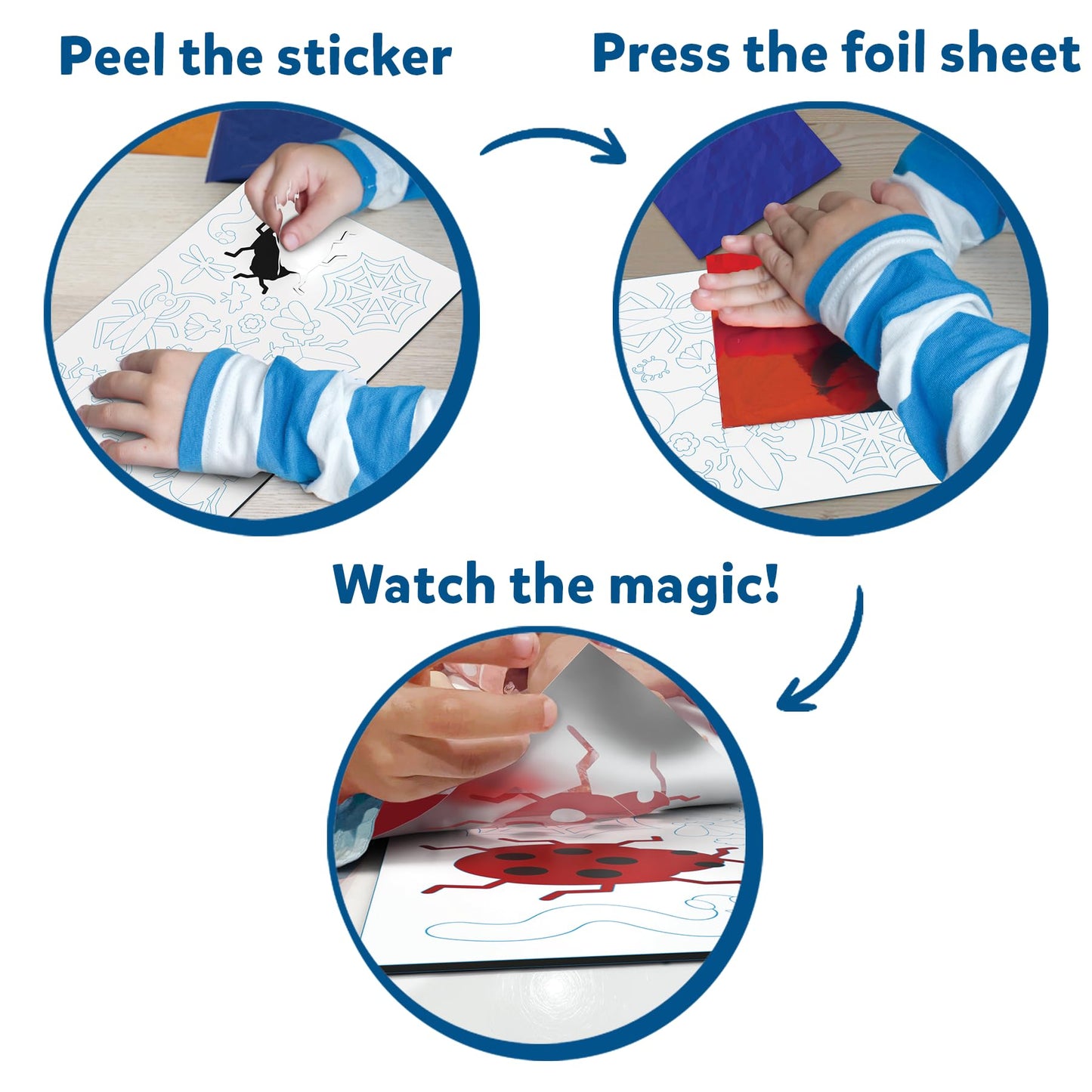 Skillmatics Foil Fun - Bugs & Butterflies, No Mess Art For Kids, Craft Kits & Supplies, Diy Creative Activity, Travel Toys, Gifts For Boys & Girls Ages 4, 5, 6, 7, 8, 9